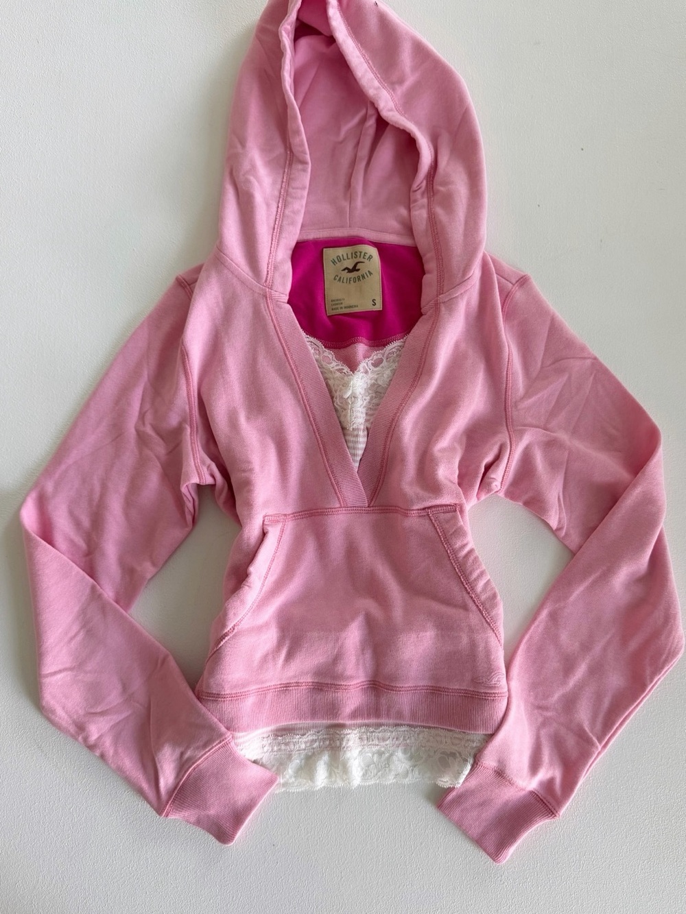 Pink Hollister Pullover Hoodie Sweater